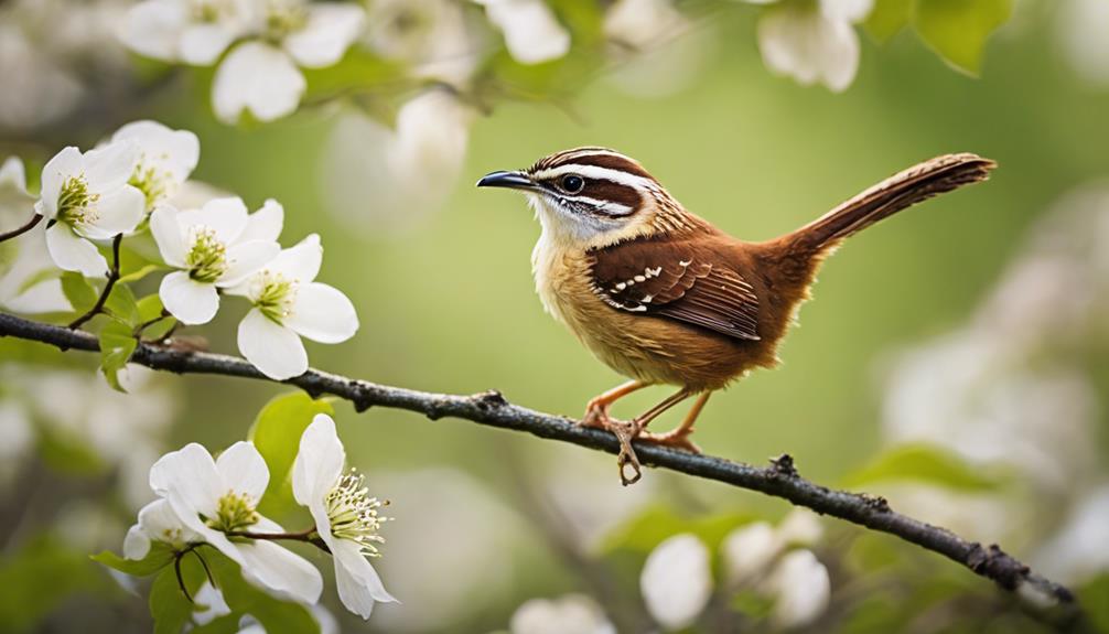 small songbird with rust colored plumage