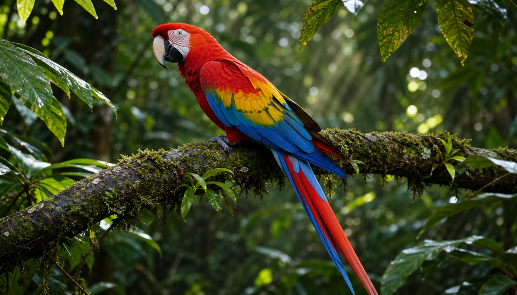 Top 15 Types Of Wild Birds (With Pictures) 13 Scarlet macaw with red yellow and blue plumage